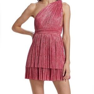 Sabina Musayev Elegant Pink One-Shoulder Dress!